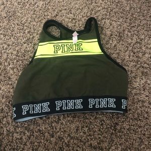 Pink sports bra